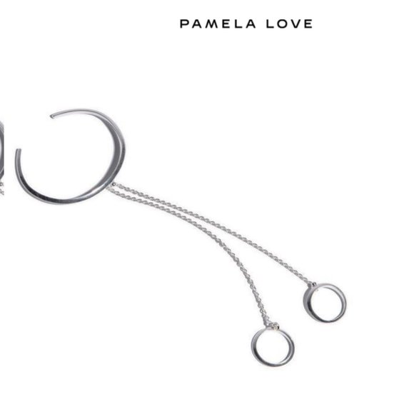 Pamela Love sterling silver bracelet and double ring- on chain - Picture 3 of 9